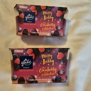 Glade Merry Berry & Cranberry Celebration Candle Pack Bundle